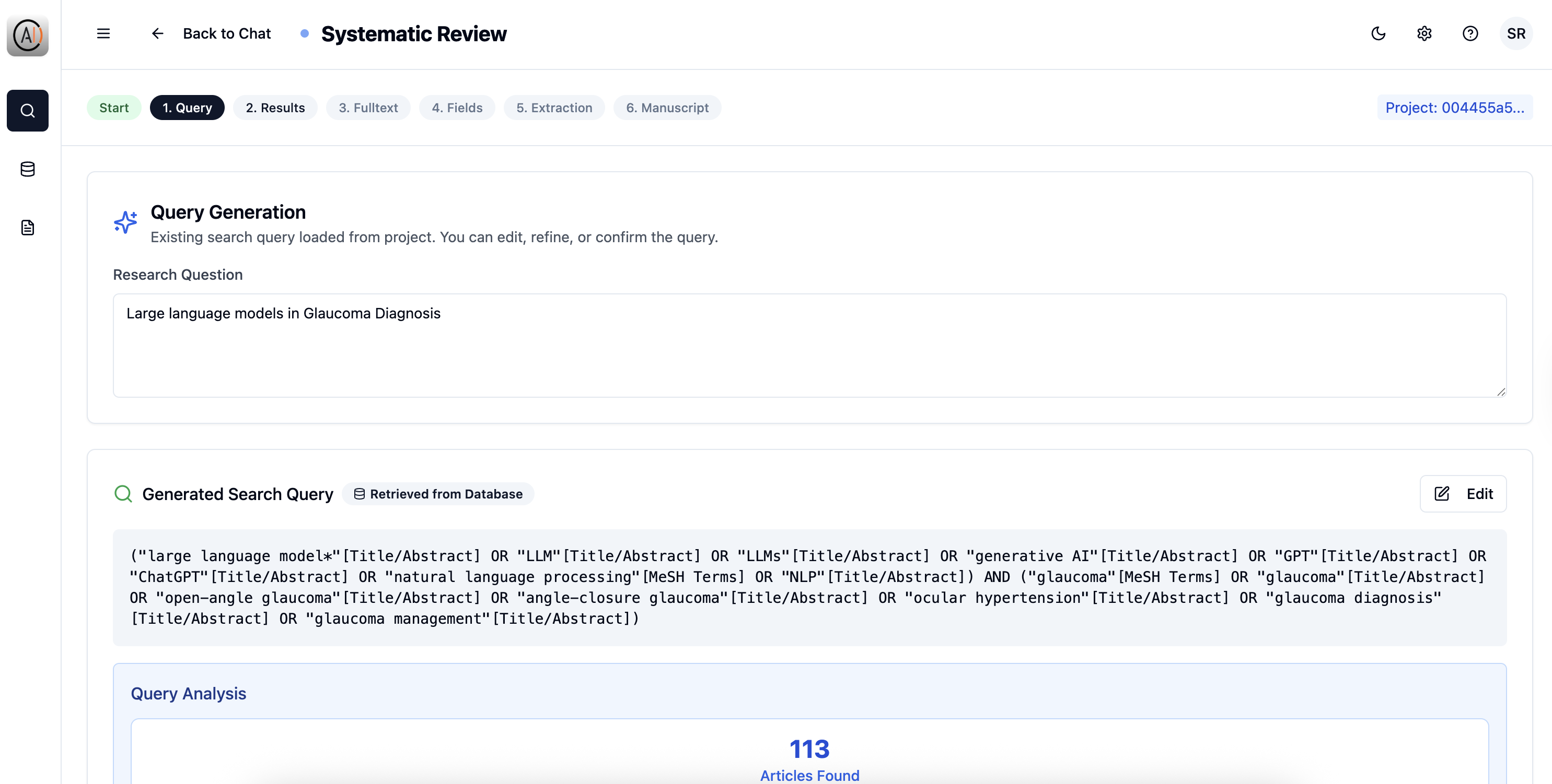 AIPRA Systematic Review Query Generation
